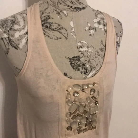 J Crew Embellished Tank M - Picture 3 of 5